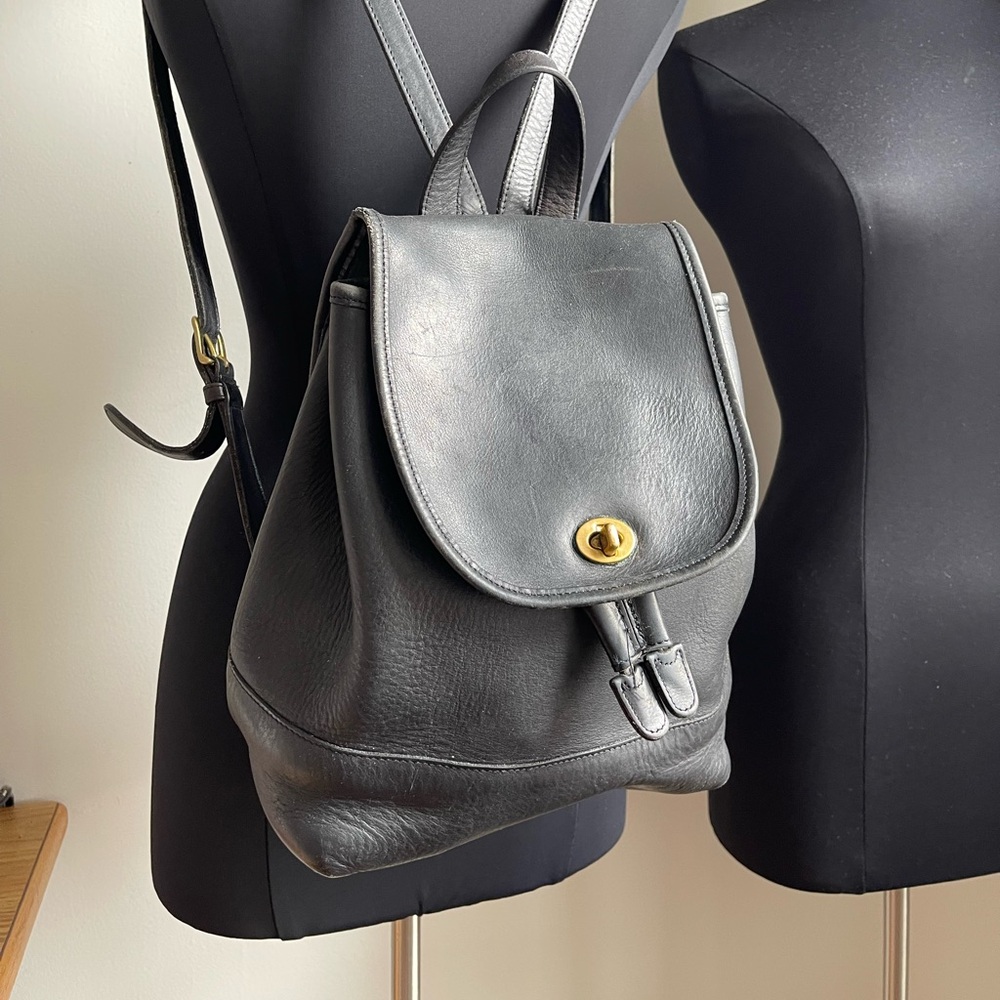 SOLD Vintage Coach Leather Backpack Purse